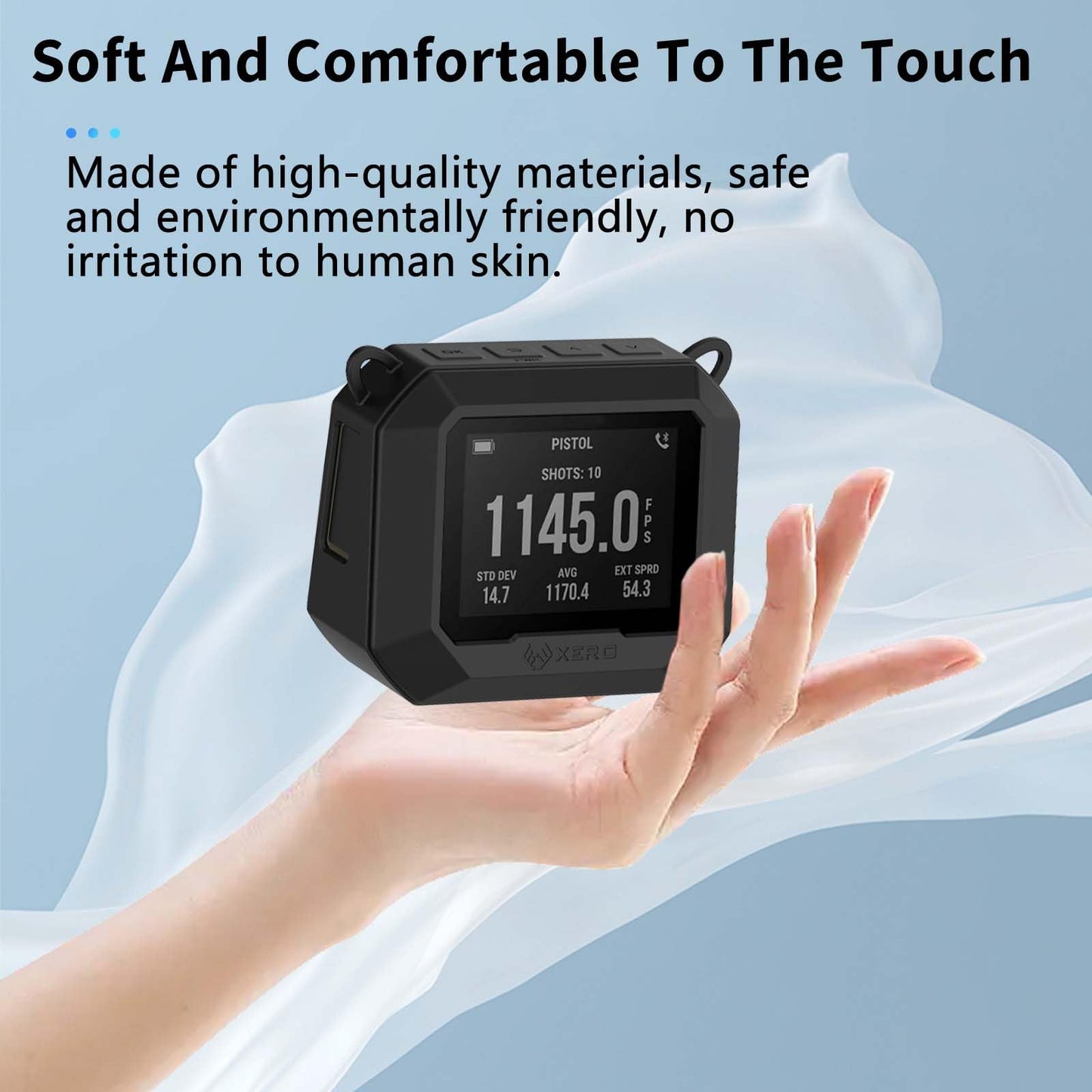Case for Garmin Xero C1 pro,NOUKAJU Silicone Protective Cover,Drop-Proof,Scratch-Proof,Shock-Proof,Protective Case for Garmin Xero C1 pro Chronograph(Black)
