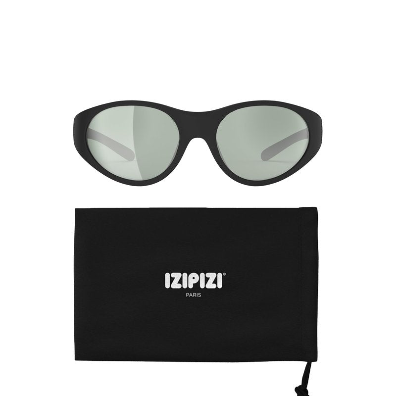 IZIPIZI HORIZON Wraparound Sport Sunglasses - Designed in Paris - Polarized Water-Repellent Shades for Men & Women - 100% UV Protection, Salt-Resistant Lenses - Black