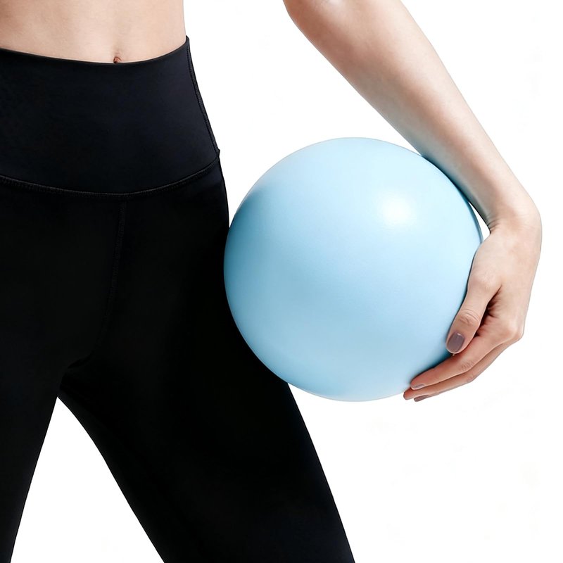 AXIONA ELEMENTS 9 Inch Small Exercise Ball - Stability Ball for Barre, Yoga, Core Workouts & Physical Therapy - Durable Workout Ball (Blue)
