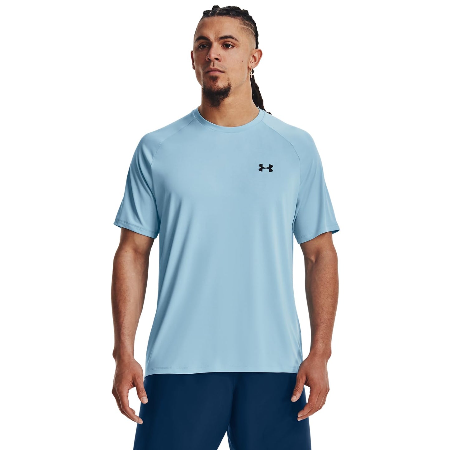 Under Armour Men's Tech 2.0 Short-Sleeve T-Shirt, (490) Blizzard / / Black, Large Tall