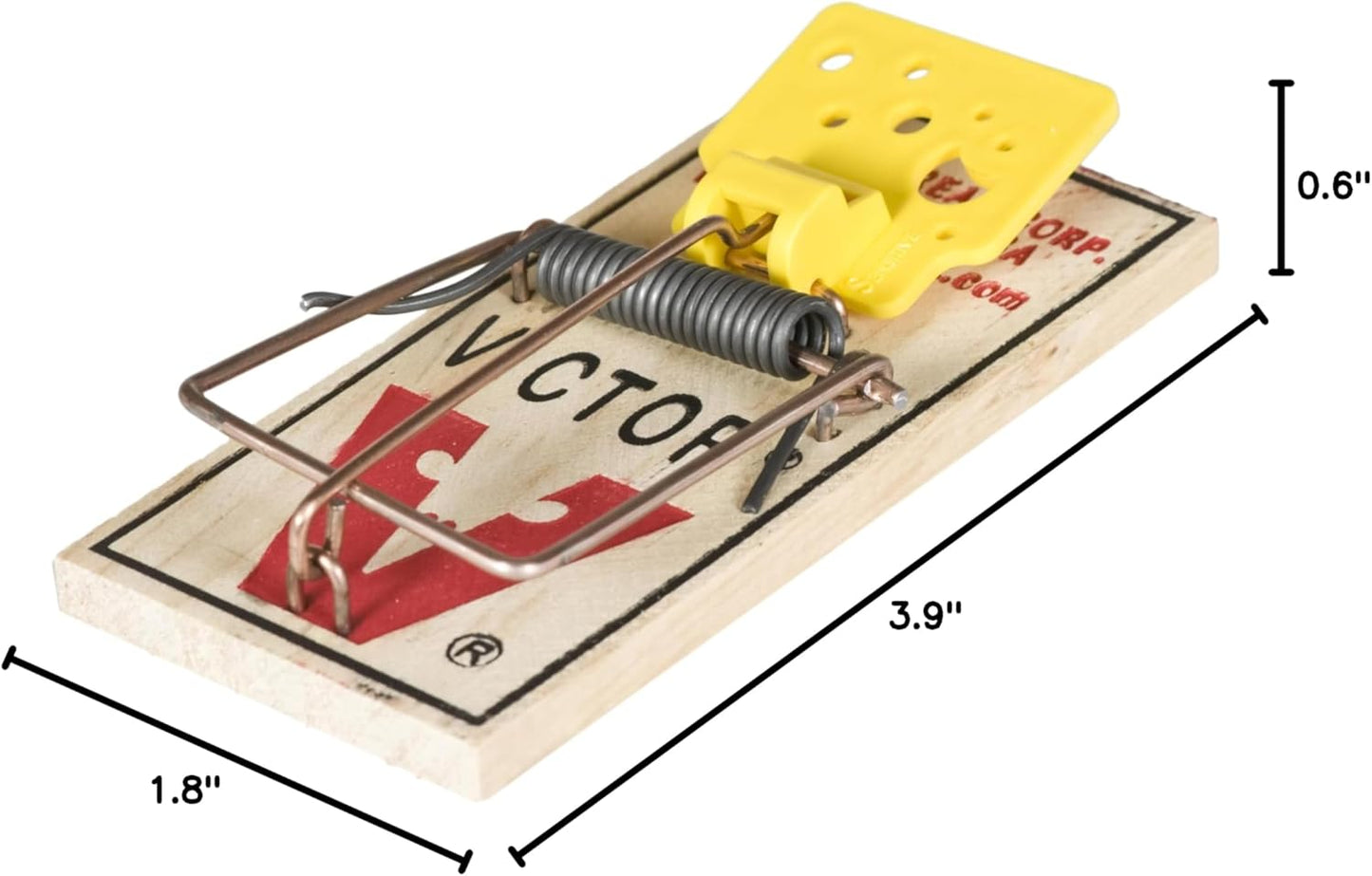 Victor Mouse Traps - Eco-Friendly Wooden Mouse Traps with Plastic Pedal | 12 Pack