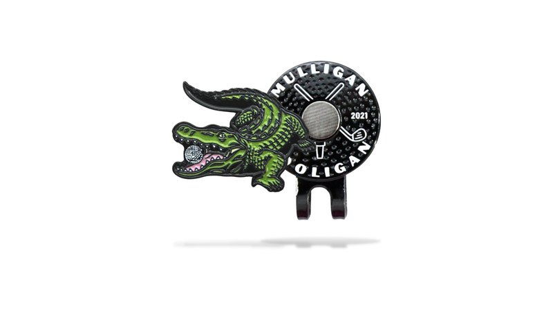 MULLIGAN HOOLIGAN Alligator Golf Ball Marker + Magnetic Hat Clip, Funny and Unique Golf Gift, Premium Quality, The Perfect for Your Favorite Golfer, Golf Accessories for Any Occasions