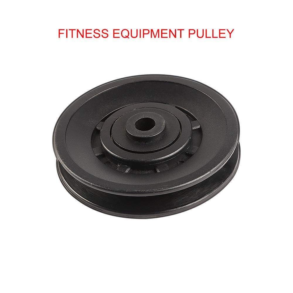 Topfinder 90mm(3.54inch) Universal Bearing Pulley Wheel for Cable Machine Gym Equipment Part Garage Door (2 PCS)