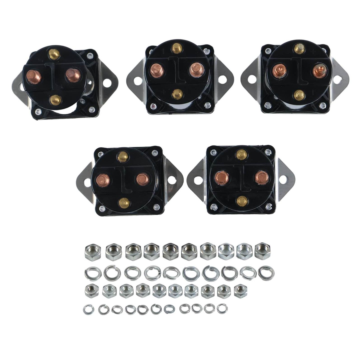 NETYANPI 5X 4-Terminals 36V Solenoid 8016 Compatible with Club Car DS Golf Carts Precedent Series 1976-1998