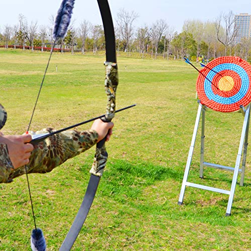 Archery Target Stand for Backyard, Foldable Metal Archery Target Stands for Straw & Point Bag Target Stand - Easy to Carry