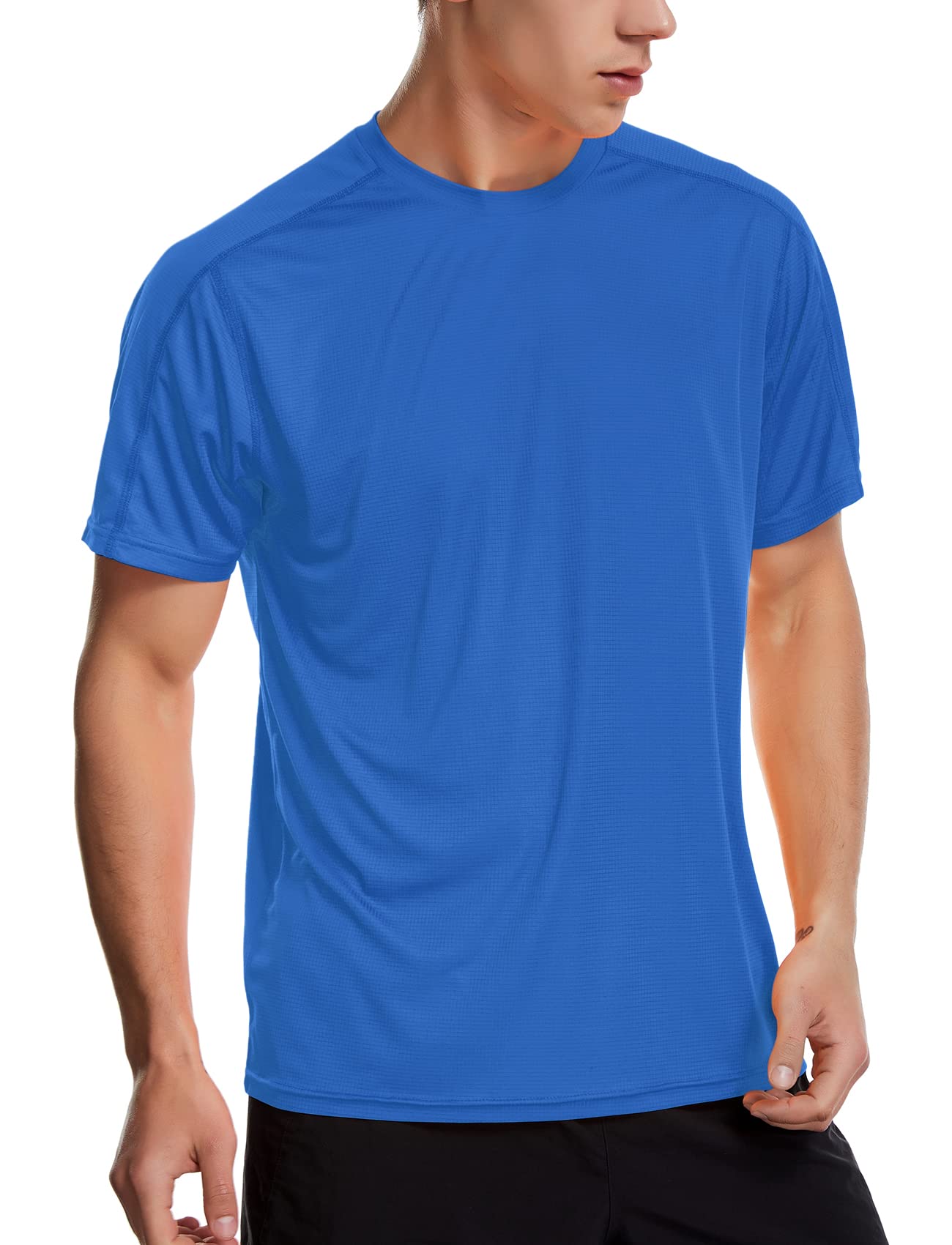 Zengjo Men's Workout Shirts Lightweight Sun Protection SPF Quick Dry T-Shirts Fishing Hiking Running