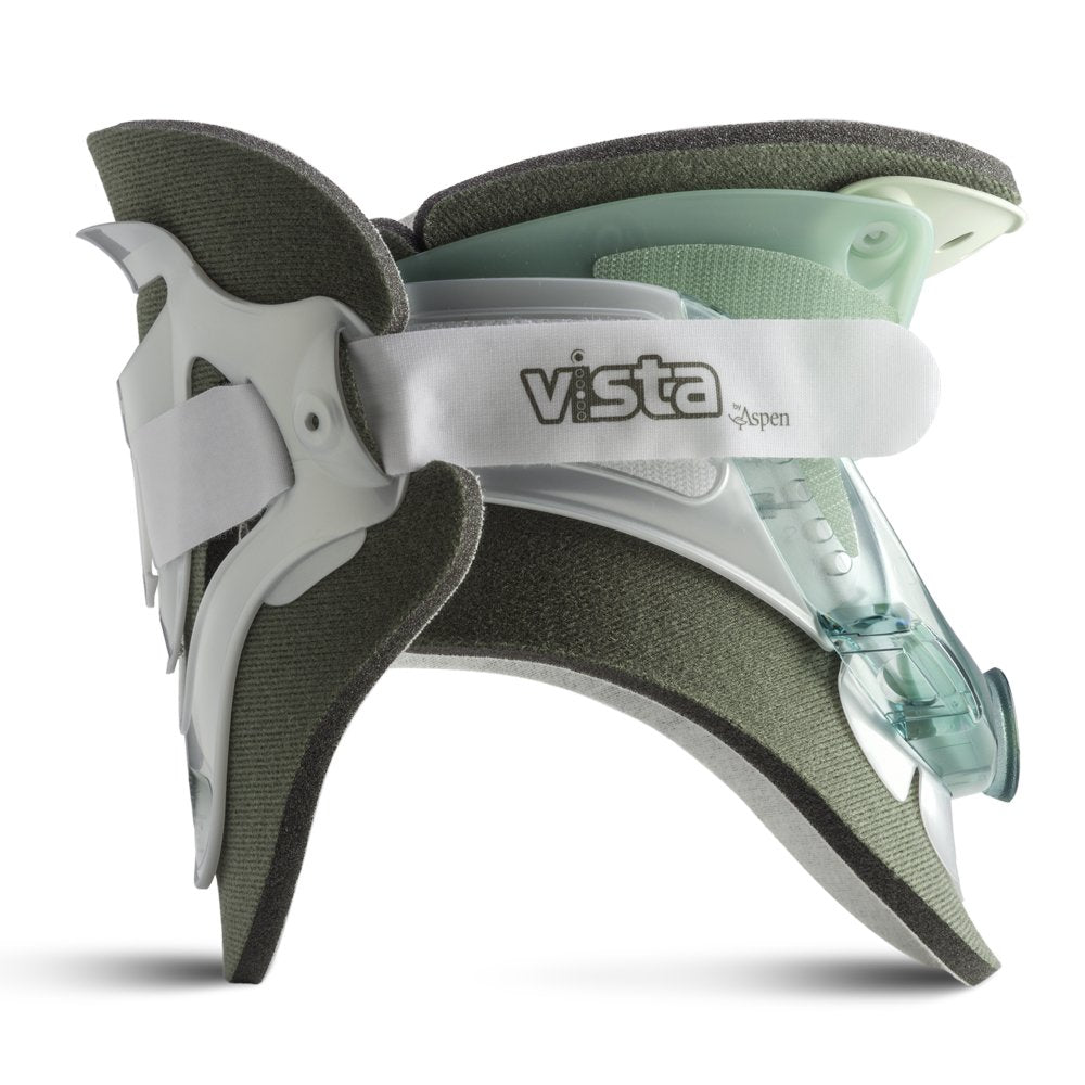 Aspen Vista Cervical Collar - 2-Piece Neck Brace for Restricting Cervical Motion -Relieves Neck Discomfort and Spine Pressure - Soft Cotton Padding - 6 Height Adjustments