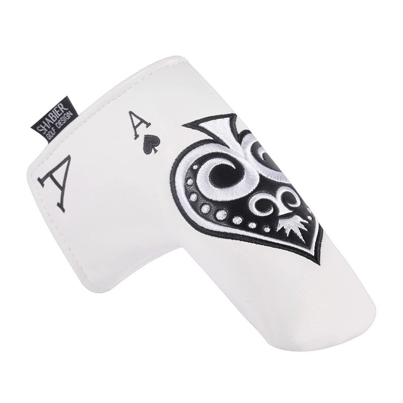 SHABIER Golf Poker Ace Putter Head Cover Headcover for Mallet or Blade Putters Magnetic Mallet Headcover Club