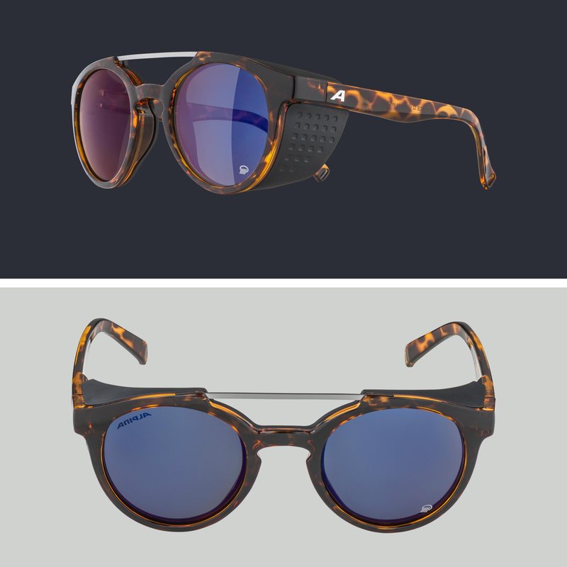 ALPINA GLACE P - Sunglasses with 100% UV Protection for Adults - Polarized, Mirrored & Shatterproof - Havana Gloss - One Size