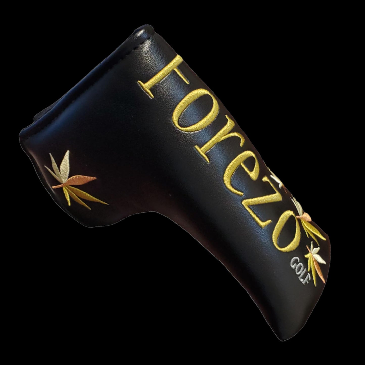 Fore-20 Golf Putter Headcover Green Lifestyle – Black Gold Magnetic Blade Cover with Soft Lining Padding – Leatherette Club Cover Fits Most Standard Putters – Snug & Style-Forward Head Cover