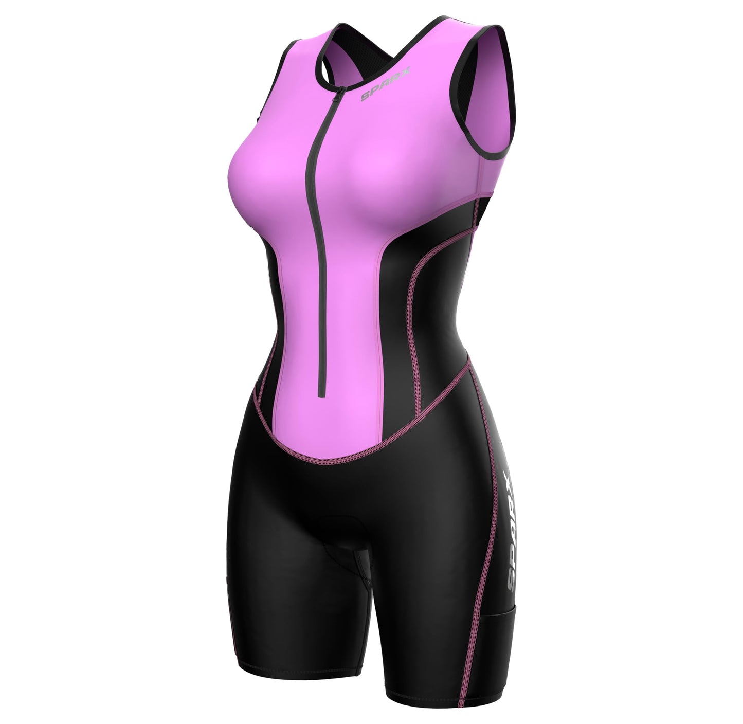 Sparx Women Triathlon Suit Tri Short Racing Cycling Swim Run (Baby Pink, 2XL)