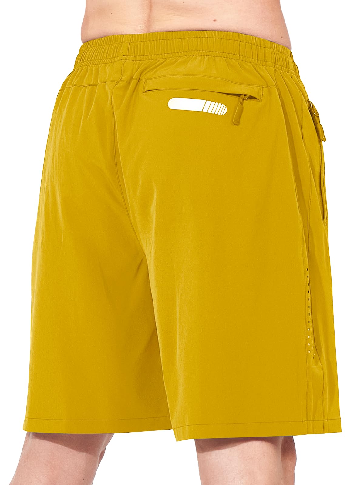NORTHYARD Men's Athletic Running Shorts Quick Dry Workout Shorts 7"/ 5"/ 9" Lightweight Sports Gym Basketball Shorts Hiking Exercise Yellow 2XL