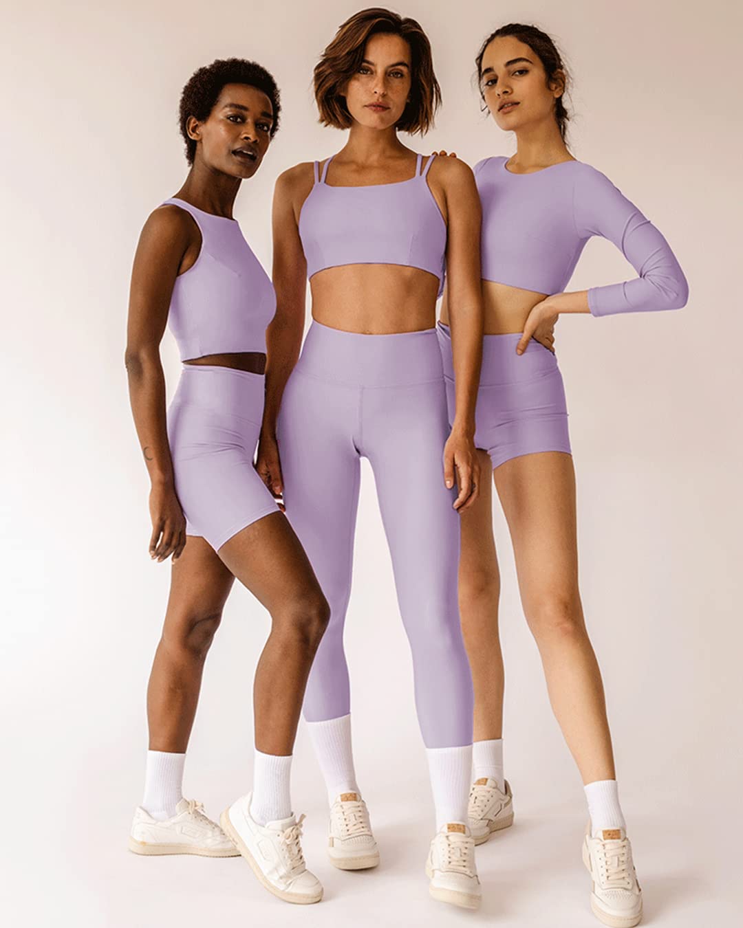 FULLSOFT High Waisted Biker Shorts for Women-5" Tummy Control Fitness Compression Athletic Workout Running Yoga Gym Soft Shorts Summer Women's Clothing Underwear Sales(Light Purple,Large-X-Large)