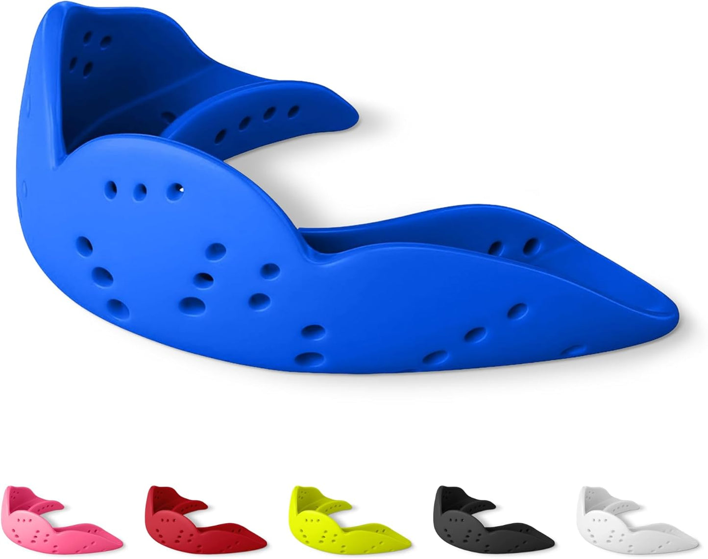 SISU Aero Large Mouthguard - Royal Blue | 30% Stronger Protection for Lacrosse, Football, Hockey & More - Remoldable Up to 20 Times