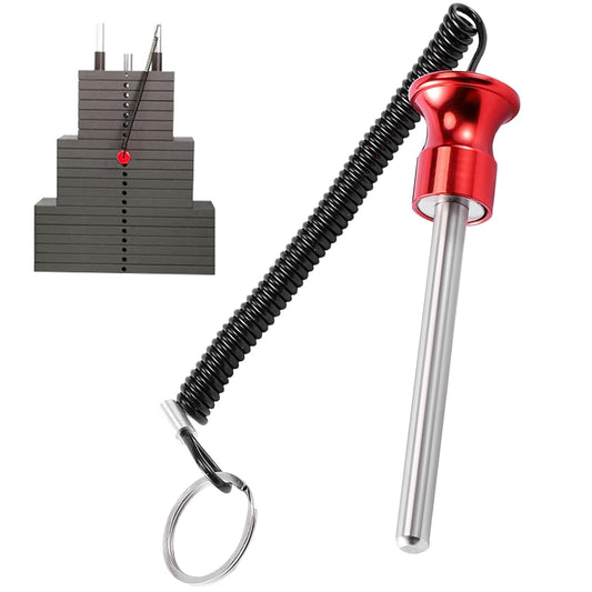 Weight Stack Pin,Universal Magnetic Weight Pin with Pull Rope Strength Training Equipment for Commercial Gym or Home Gym | Pin Insert | Heavy Duty | Health Club Grade Steel Gym Accessories (Red)