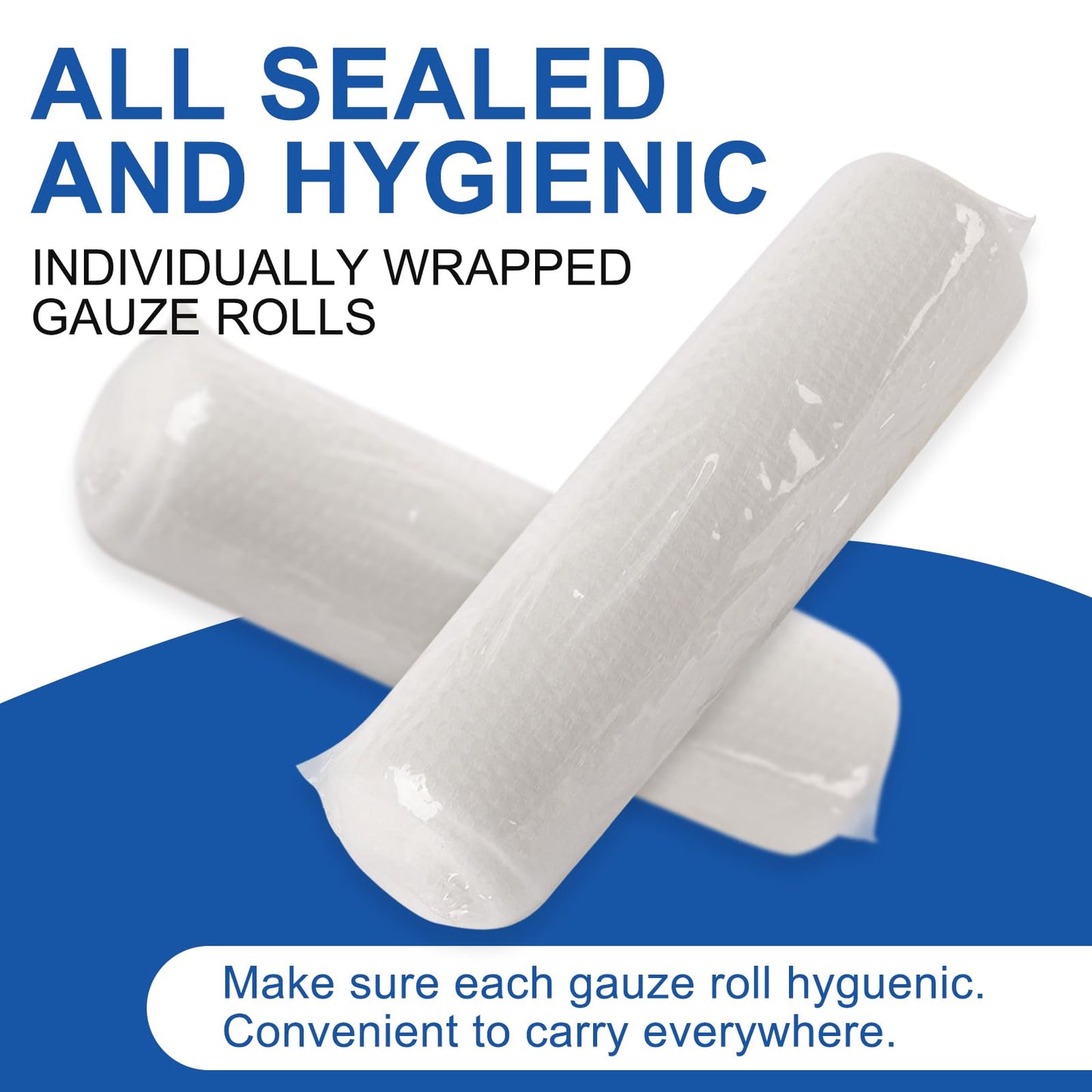 Navona Gauze Rolls 30 Pack, 4 in x 4.1 Yards, Individually Rolled Gauze, Mummy Wrap, Premium Gauzes Wrap Roll for Wounds
