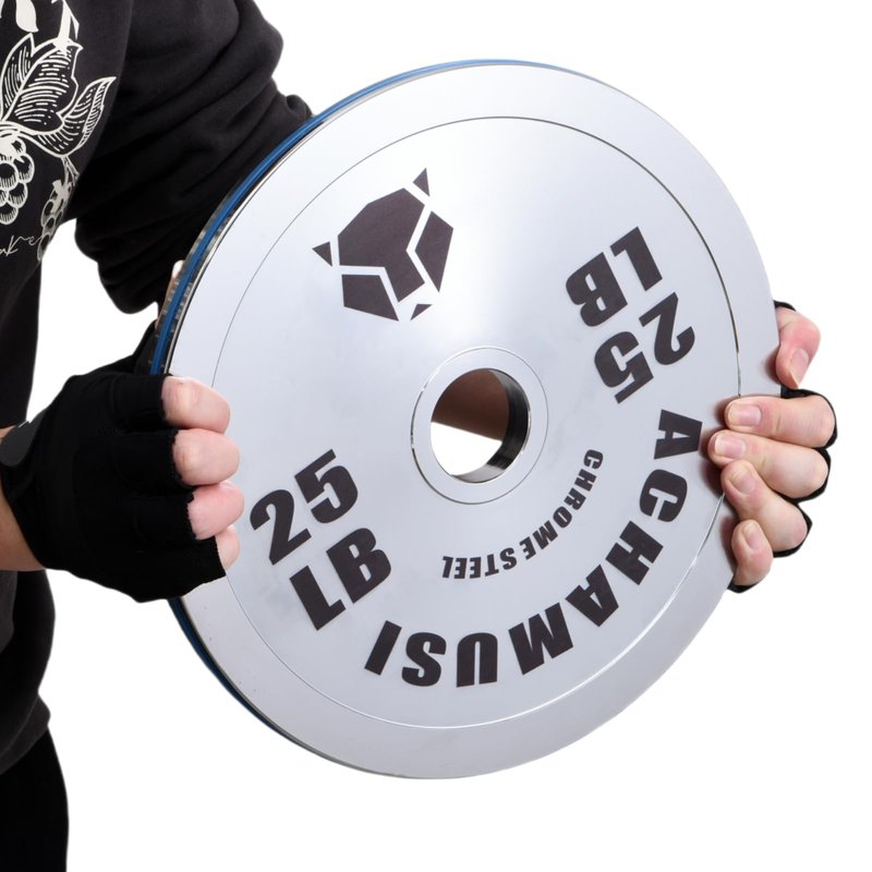 Achamusi Olympic Weight Plates，Steel 2-Inch Weight Plate For Strength Training，Weightlifting - Single Or Pair (Blue-25LB Single)