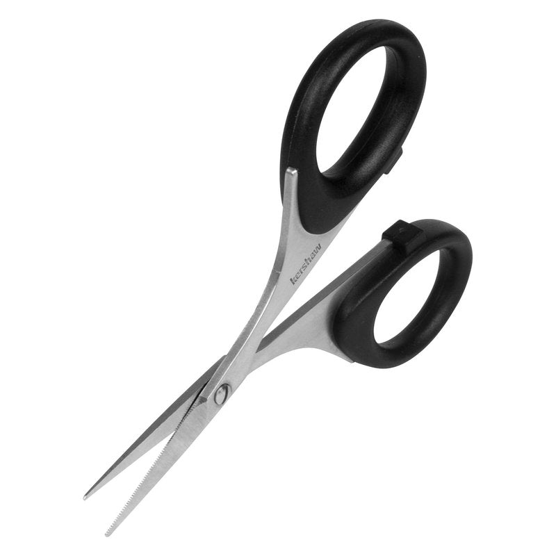 Kershaw Skeeter 3 Precision Fine Tip Scissors, Black, Stainless Steel Blades, Multi-Purpose Scissors for Fly Tying and Trimming, for Cutting Deer Hair, Wire and Tinsel