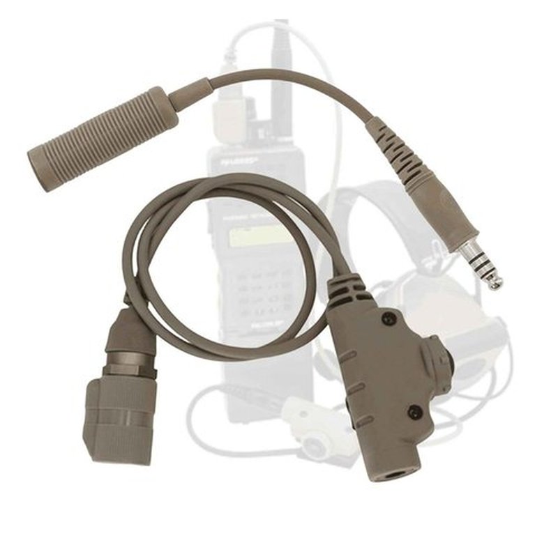 HEARFALCOM Tactical Military Accessories 6-Pin V2 U94 PTT Adapter for an/PRC 148 152 Walkie Talkie Compatible COMTAC SORDIN Tactical Headset (DE)