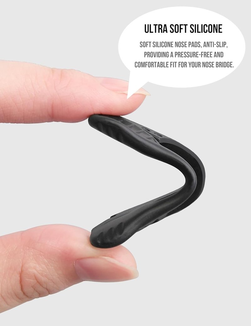 Replacement Nose Pads for ESS Crossbow Sunglasses - Durable Rubber Comfort, Black - 1 Piece