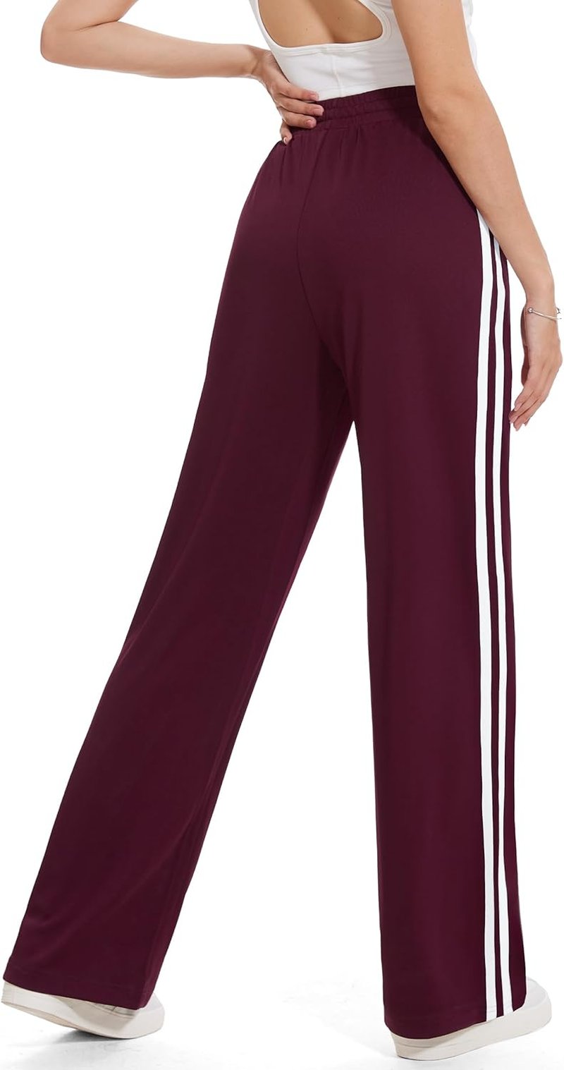 Women's Track Pants - Loose Straight Leg Jogging Sweatpants for Athletic Running | Multiple Inseam Sizes 28-36