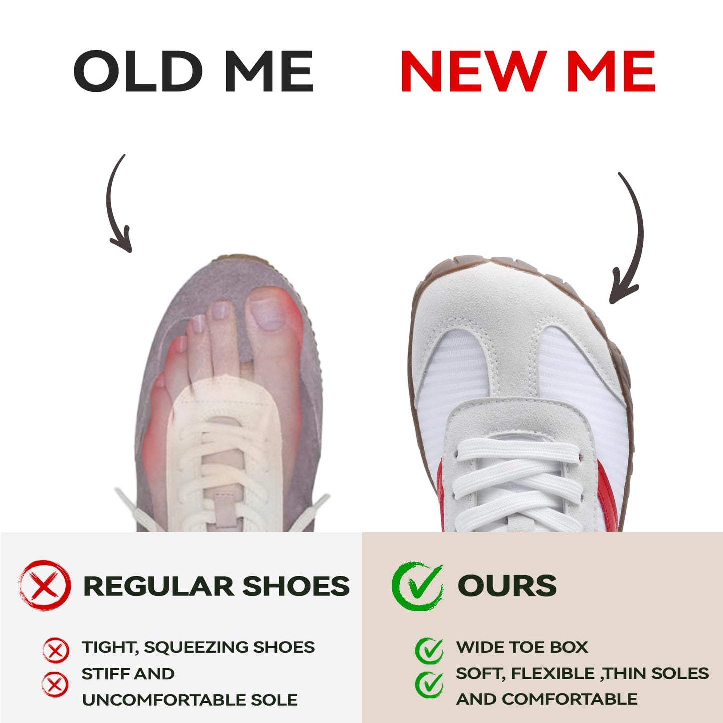 Barefoot Shoes Women Casual Sneakers,Wide Toe Box Shoes Women Zero Drop Barefoot Shoe Men,Minimalist Trail Running Shoe,Non-Slip Lightweight Breathable Comfortable Fashion Walking Hiking Shoes Unisex