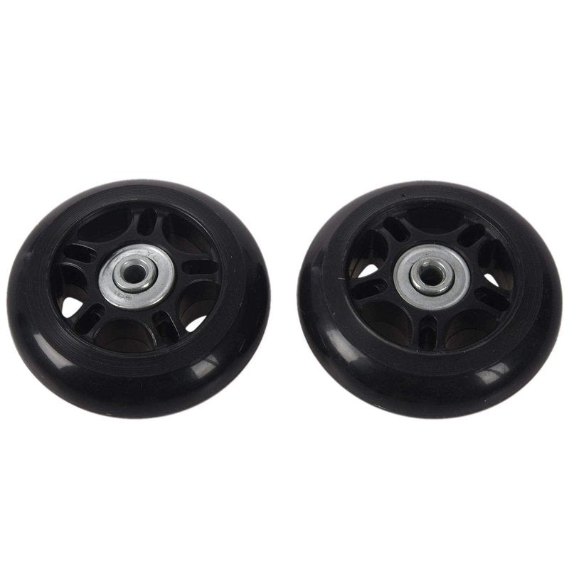 Ricrrover Luggage Suitcase Wheels Replacement Kit OD 90 * 24mm/3.54 * 0.94in w/ 6mm abec 608zz skate Inline Outdoor Skate Wheels, Set of (2) (OD:90 W:24 ID:6 Axles:35/40mm)