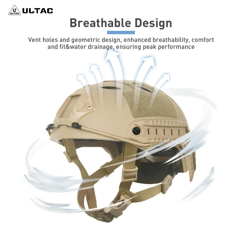 ULTAC Airsoft Helmet with Full Face Protection, Tactical Airsoft Mask, Compatible with Goggles & Accessories, Ideal for Paintball & Outdoor Games