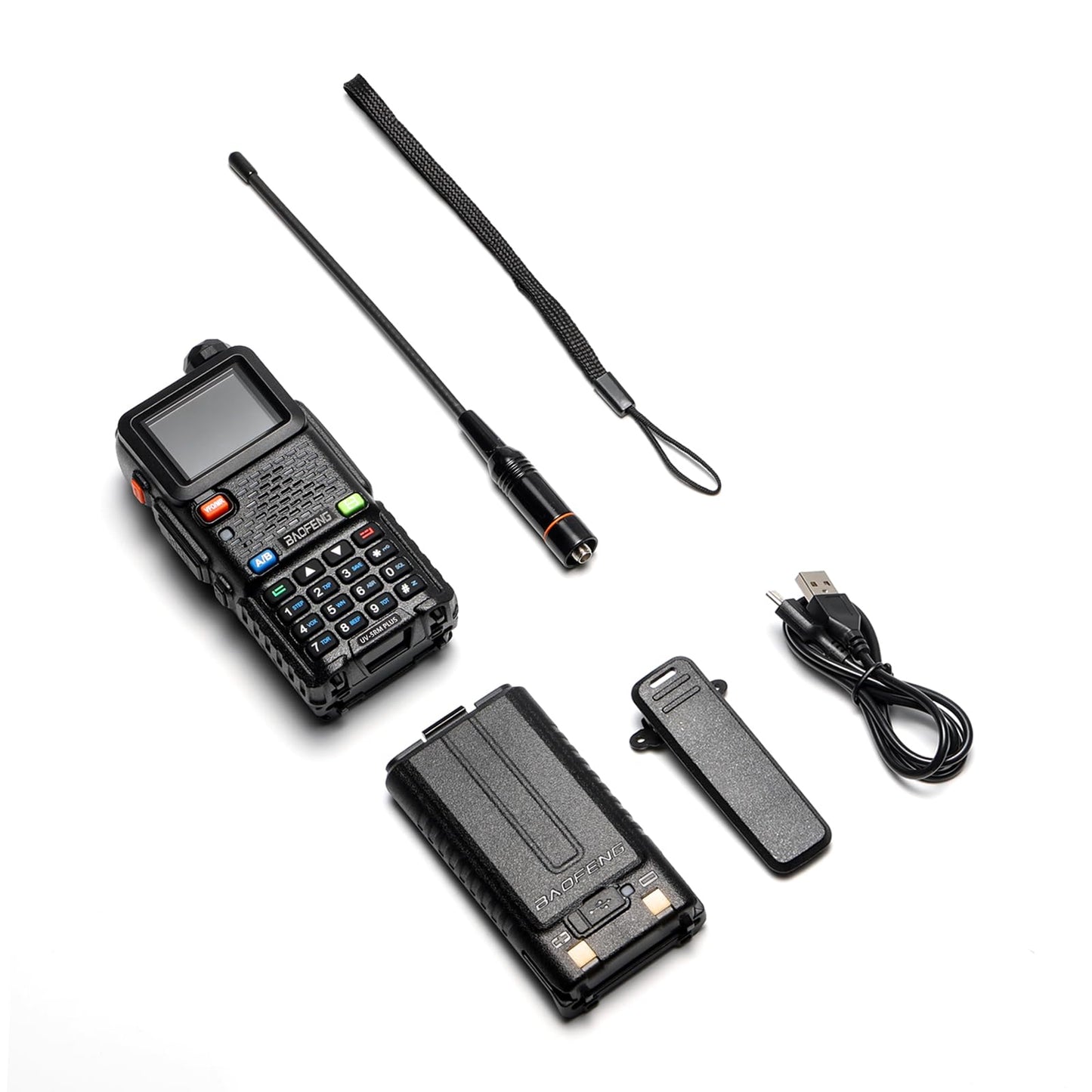 BAOFENG UV-5RM Plus 10W Ham Radio, Dual Band Two Way Radio, UHF VHF NOAA FM AM(Airband) 1.25M Receiver, Long Range Rechargeable Handheld Walkie Talkies, 2500mAh Battery USB-C Port, Chirp Compatible