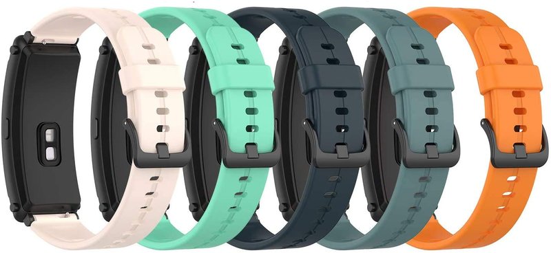 FitTurn [5Pack]16mm Bands for YOUSOKU H97 Pro/AKUMAKA CS5/BOCLOUD ZX19/FITVII Slim/KALINCO Slim/MorePro HM08/HENGTO H39 PLUS/BOCLOUD 1.45" Fitness Tracker, Colorful Silicone Wristband Adjustable Accessory Bands Strap