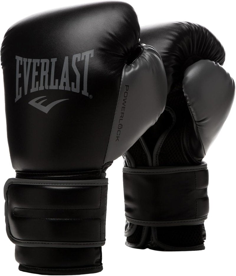 Everlast Powerlock 2 Hook & Loop Boxing Gloves | Fight Training Gloves | Hook and Loop with Durable Hand & Wrist Support | Heavy Bag & Fitness Training (Blue, 16 oz)