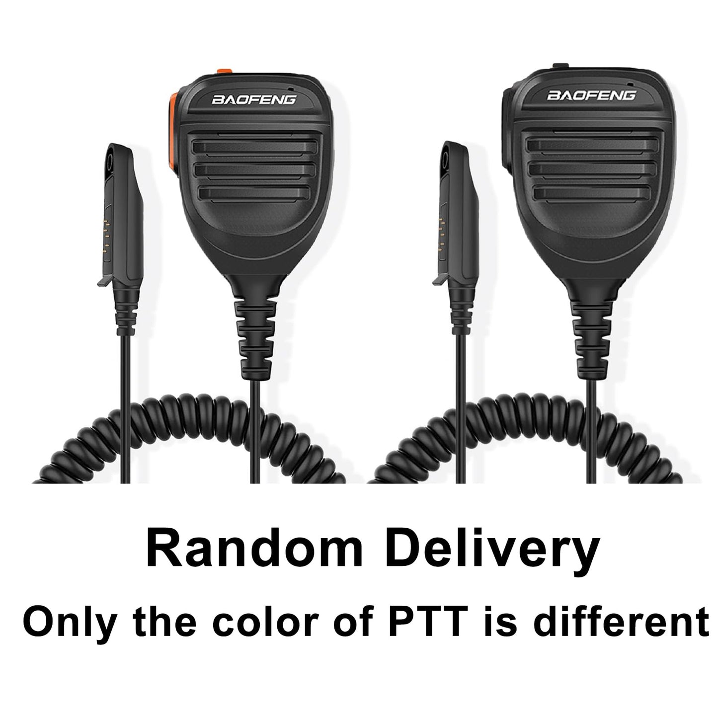 BAOFENG UV-9R Plus Ham Radio Dual PTT Mic SQ27K IP57 Waterproof Remote Shoulder Mic Handheld for GMRS Two Way Radio UV-9R PRO GMRS-9R UV-9G UV-XR (Black-Dual PTT)