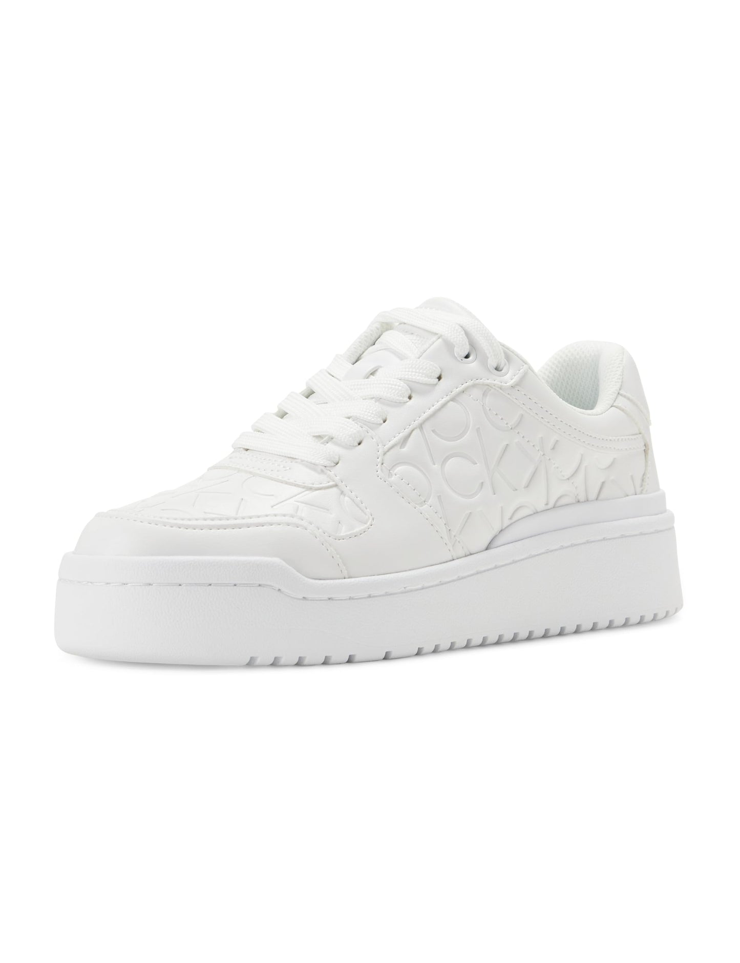Calvin Klein Women's Aelora Sneaker, White 141, 7