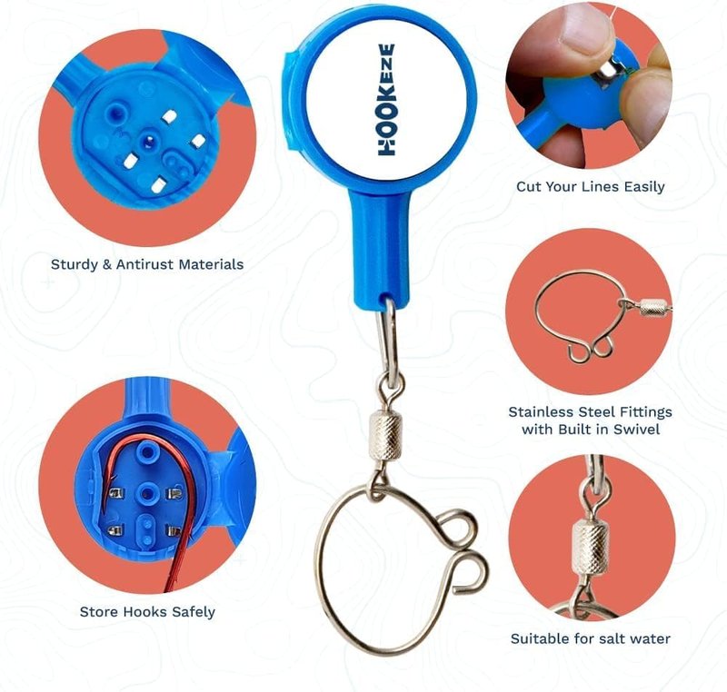 Fishing Knot Tying Tool - HOOK-EZE Fly Fishing Accessories for Easy Line to Hook Connection | Perfect Gift for Anglers