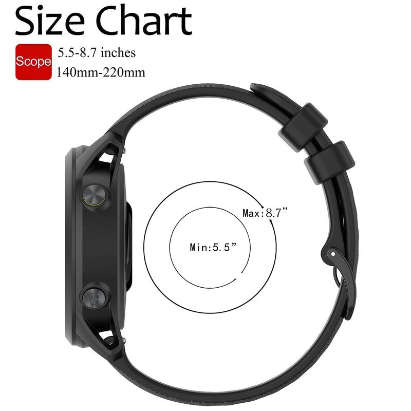 Band for Garmin Vivoactive 4S, Soft Silicone Replacement Watch Band for Garmin Vivoactive 4S / Vivomove 3S / Venu 2S (No Tracker, Replacement Bands Only)