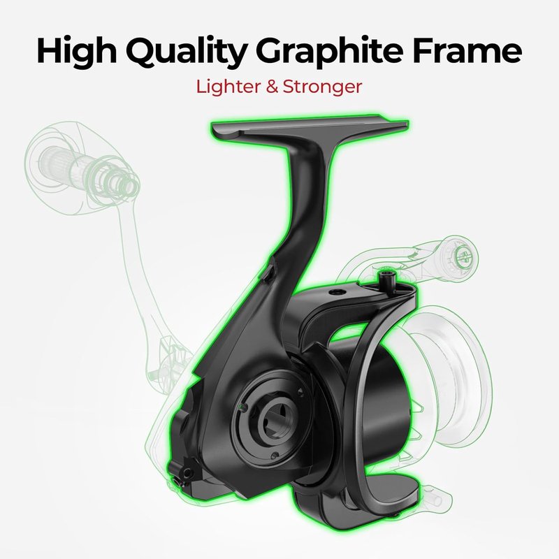 Piscifun Viper X Spinning Reel - Carbon Fiber, 33LB Max Drag | Saltwater & Freshwater Fishing, 10+1 BB, 5.2:1/6.2:1 Gear Ratio