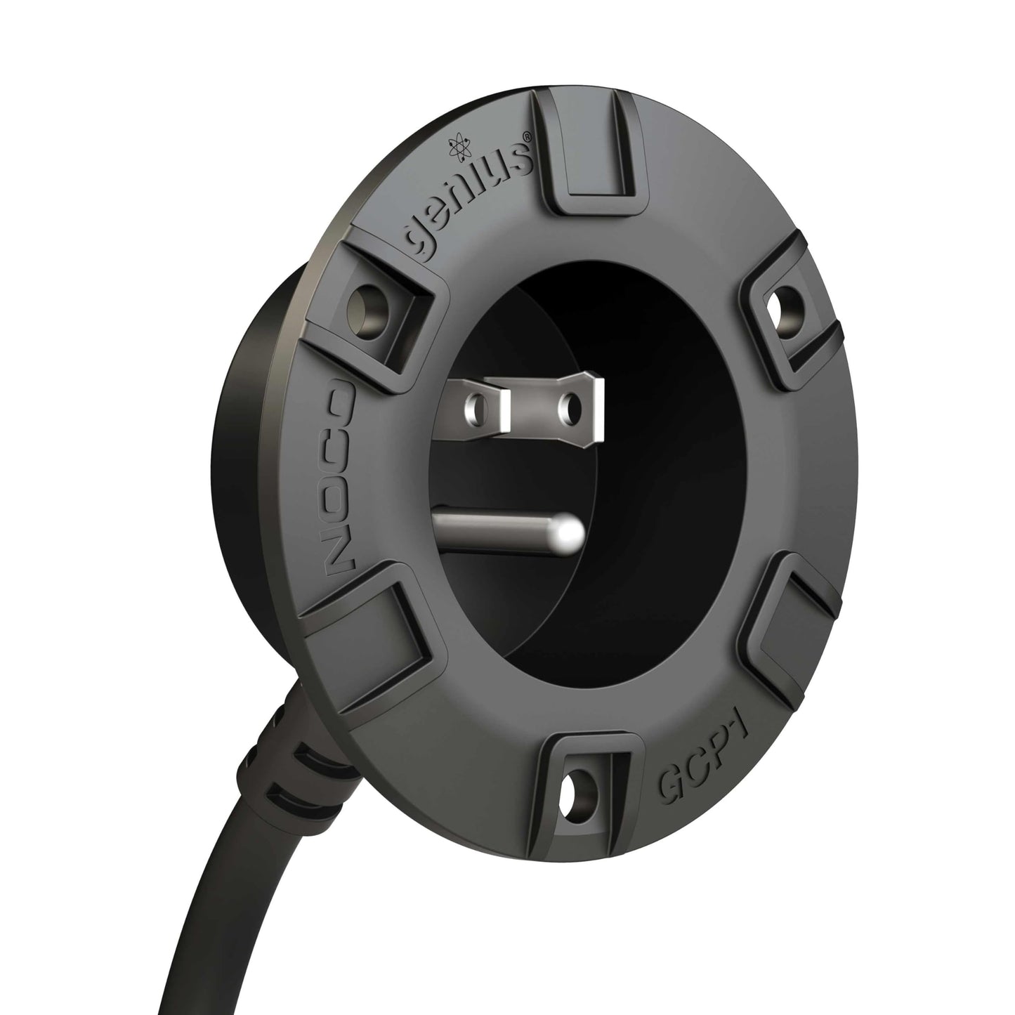 NOCO GCP1 15A AC Port Plug, 125V Power Inlet Socket, and Waterproof Electrical Outlet Receptacle Box with 16-Inch Integrated Outdoor Extension Cord