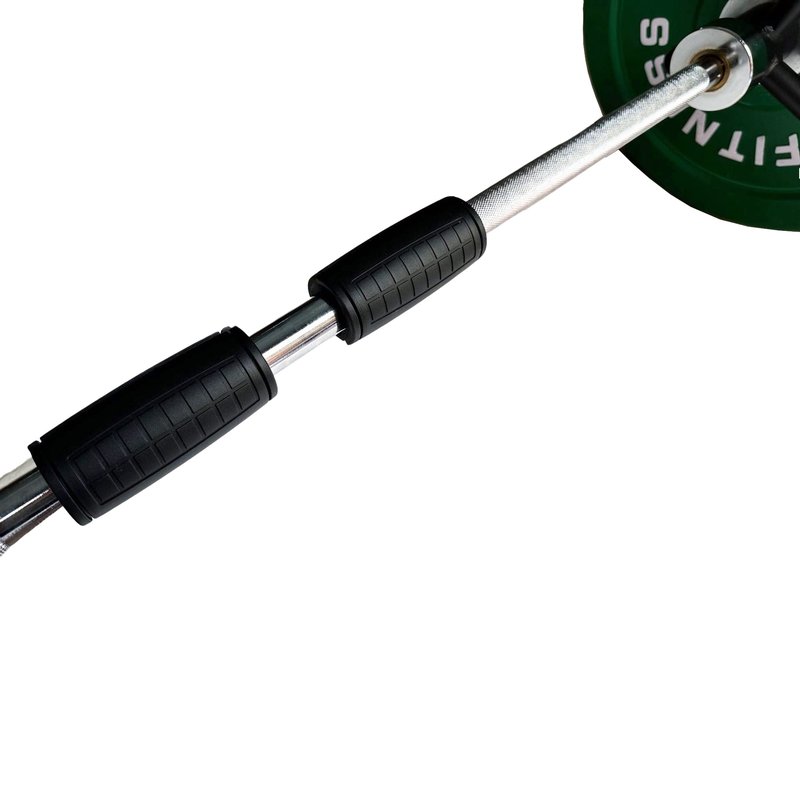 Rivotrance Thick Bar Adapter for Standard Barbells, Pull Up Bar and LAT Pull Down Cable Machine Attachment - Durable Silicone Rubber Dumbbell Handle Grips for Weight Lifting & Fitness Training (Black)