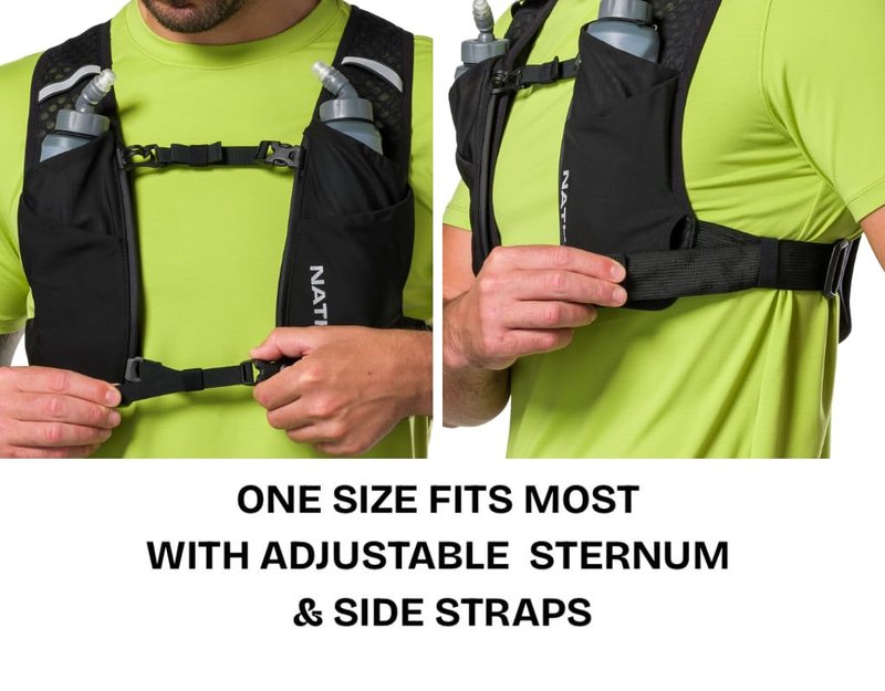Nathan QuickStart 3.0 Hydration Pack with 2 14oz Soft Flask, for Running Vest, Hiking, Walking, Marathon, Obstacle Course Run, Race