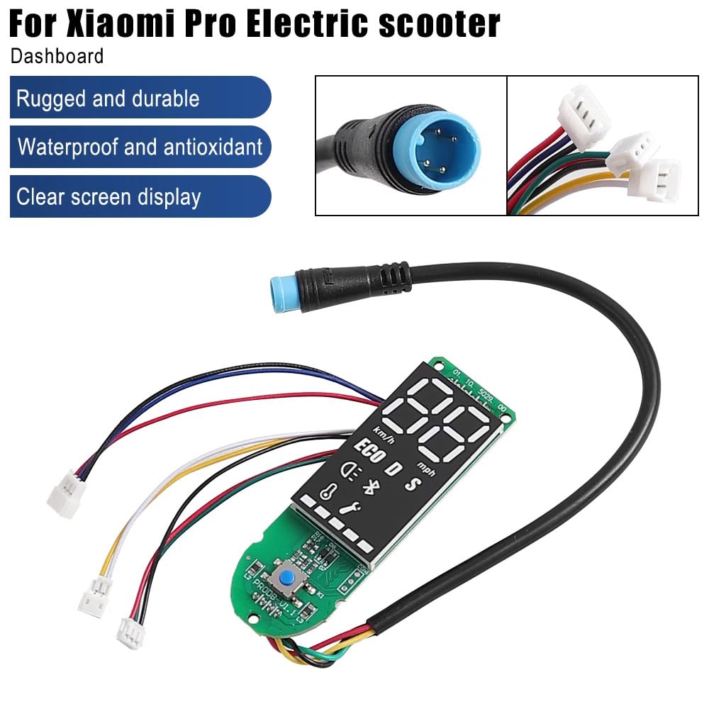 GYL Dashboard for xiaomi m365 pro, Original Dashboard Circuit Board Replacement for Xiaomi mijia M365 Pro Electric Scooter, Upgraded Version Circuit Board and Clear Screen Cover