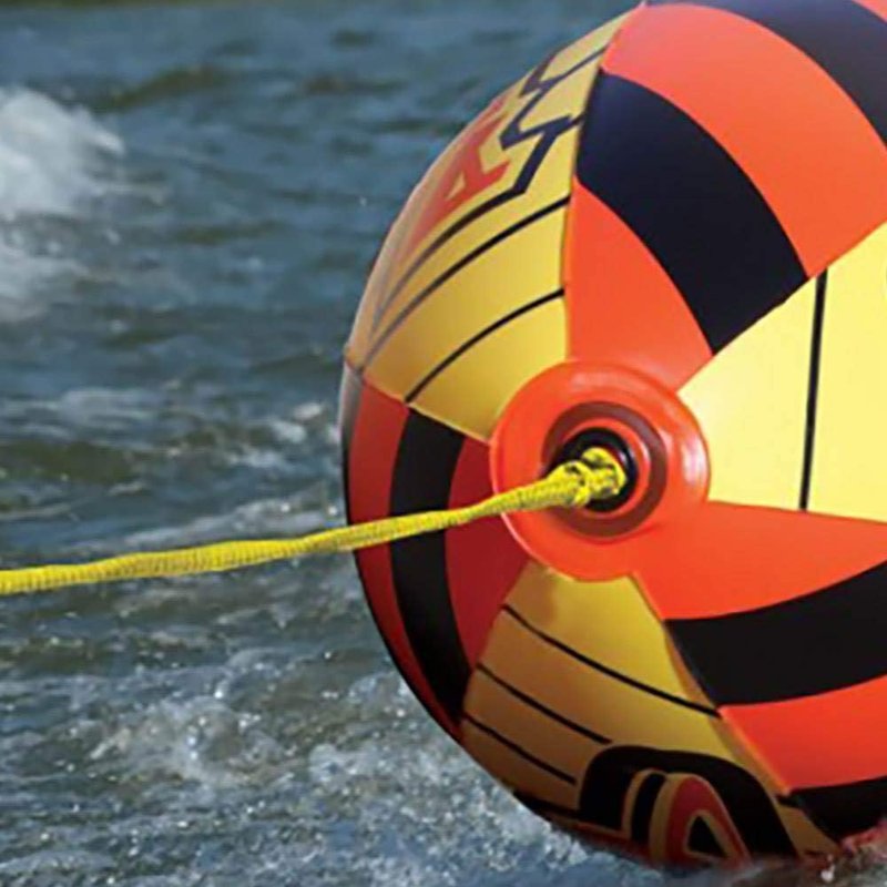 Airhead ORB Buzz Double Towable Tube - Water-Splash Reducing Design | 60 ft Rope, 4,100 lb Strength