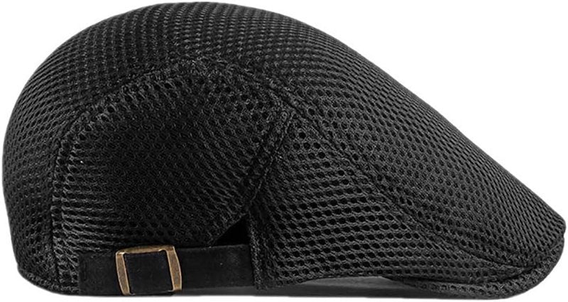 Men's Breathable Mesh Newsboy Cap - Summer Ivy Flat Hat | Stylish Cabbie Design