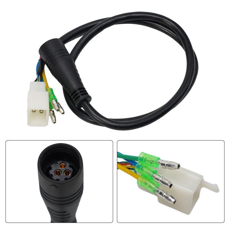 60Cm E-Bike Motor Extension Cable, 9 Pin Female Adapter Extension, Wheel Motor Extension Cable Conversion Kit For Electric Bike Female To Male Wire E-Bike Accessory