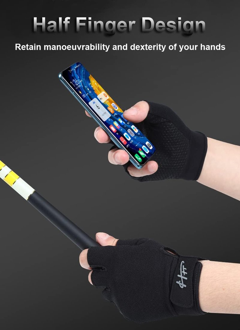 Fingerless Sports Gloves - Multipurpose Water & Fishing Gear for Men & Women | Ideal for Sailing, Rowing, Kayaking