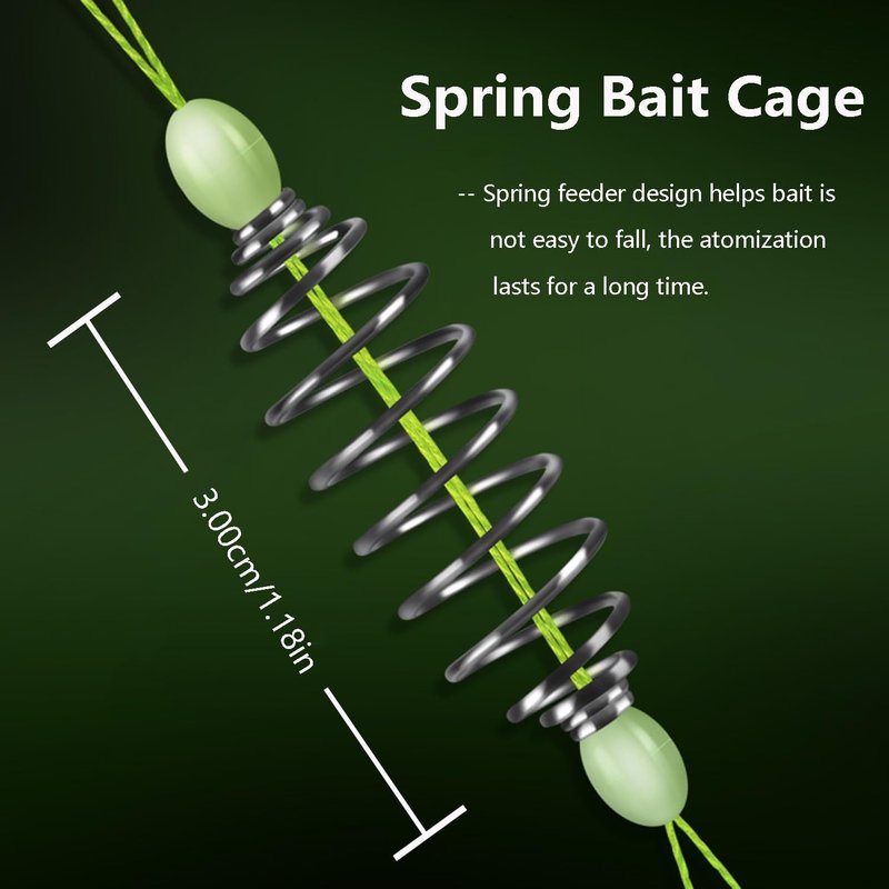 Drum Spring Feeder Fishing Hooks - Durable Carp Bait Traps for Effective Fishing