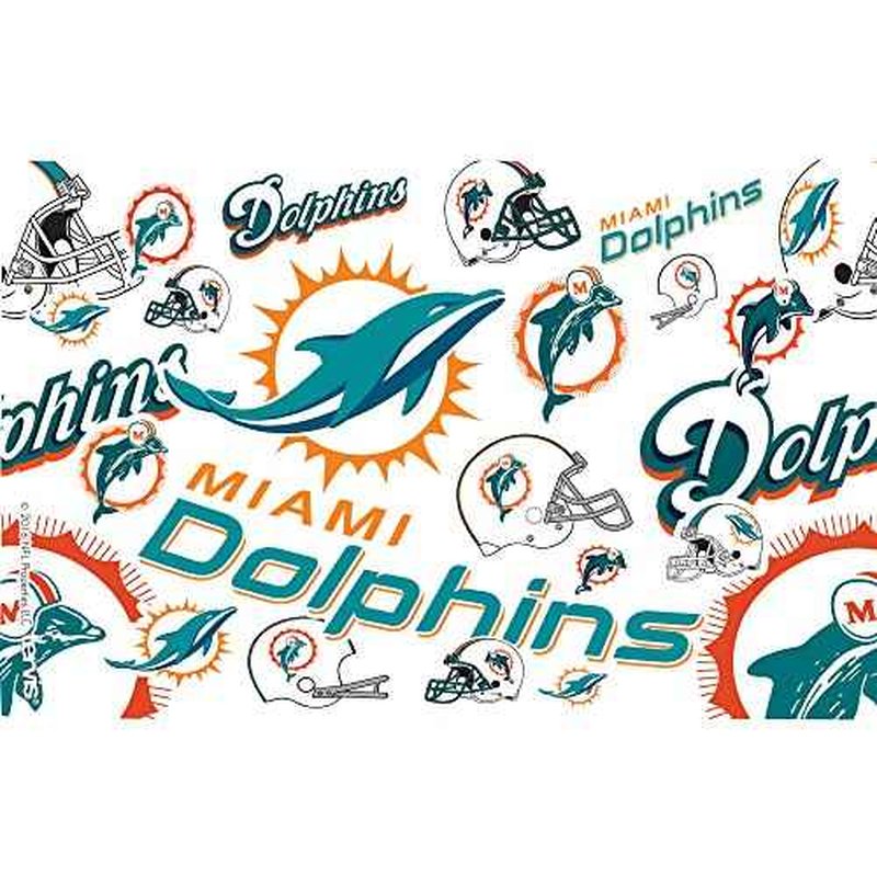 Tervis Miami Dolphins All Over Baking Sheet, Clear, 16 oz