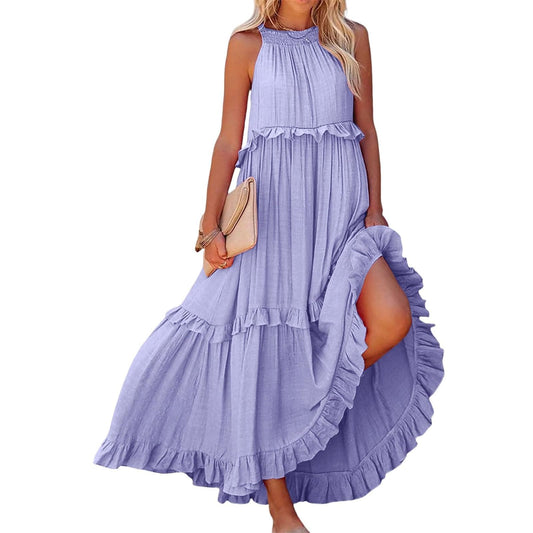 Boho Boho Dresses Boho Summer Dresses for Women 2024 Summer Dresses for Women 2024 Maxi Flowy Beach Dresses for Women Boho Dresses Boho Maxi Dress Summer Summer Dresses Women Purple XL