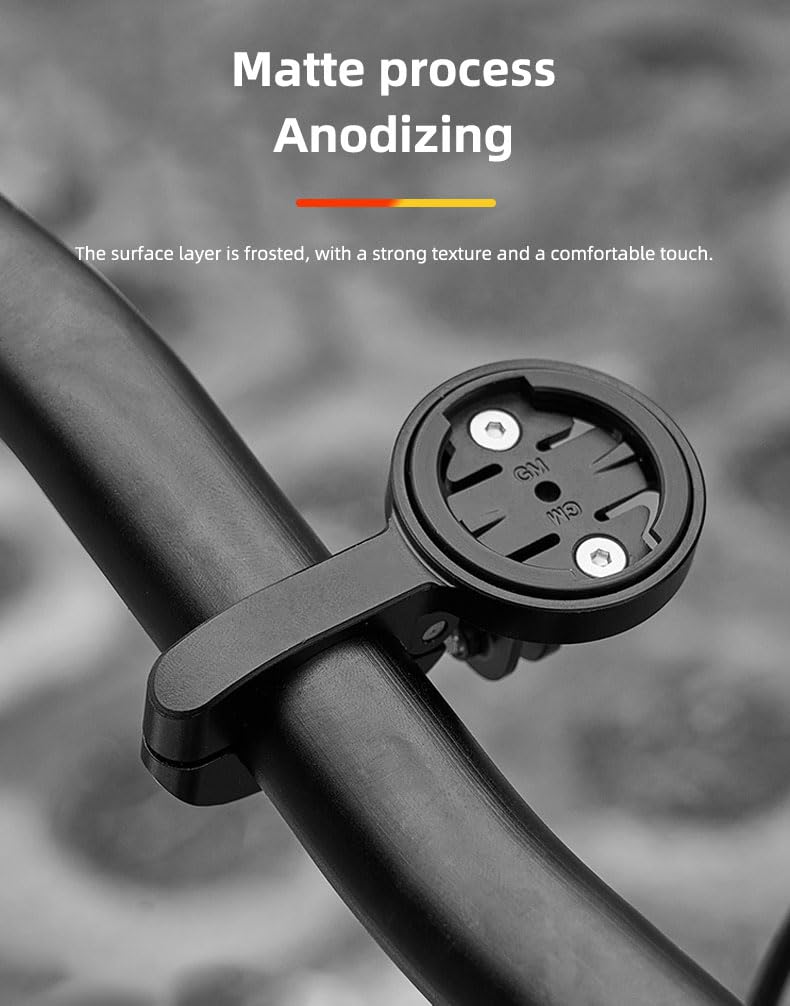 GPS Computer Mount for Aero Bars, TT Bars, or Tri Bars for Road and Triathlon Bikes Compatible with Garmin, Wahoo, CatEye, and Bryton with GoPro Action Camera and Bike Light Attachment