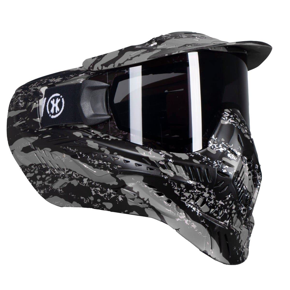 HK Army HSTL Goggle Paintball Airsoft Mask with Anti Fog Thermal Lens (Fracture Black/Grey/Smoke Lens)