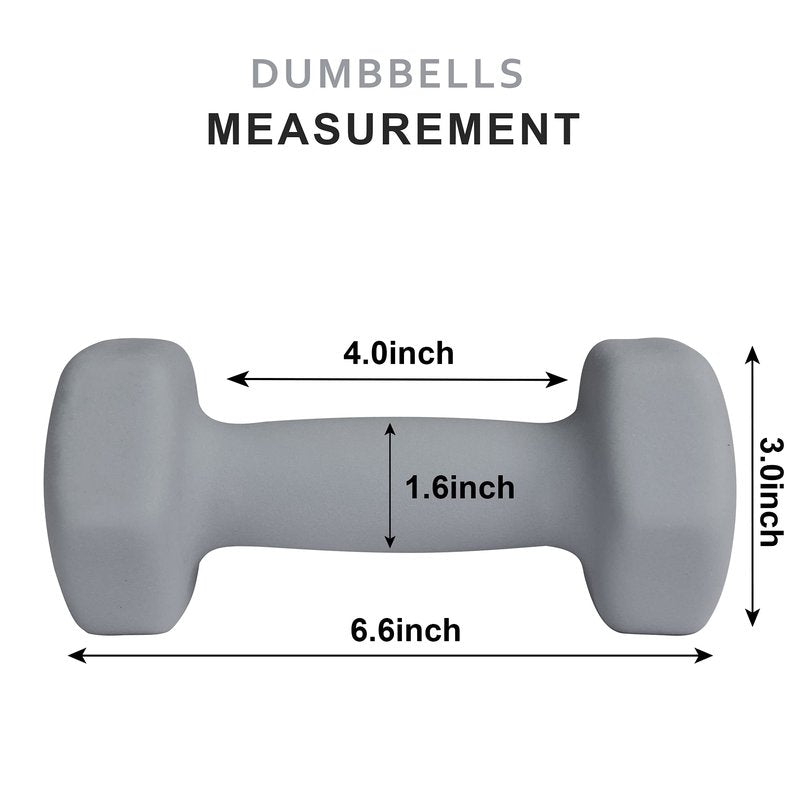 Balelinko Home Gym Equipment Workouts Strength Training Weight Loss Pilates Weights Yoga Sets Weights for Women, Men, Seniors and Youth, 5LB Gray, Pair